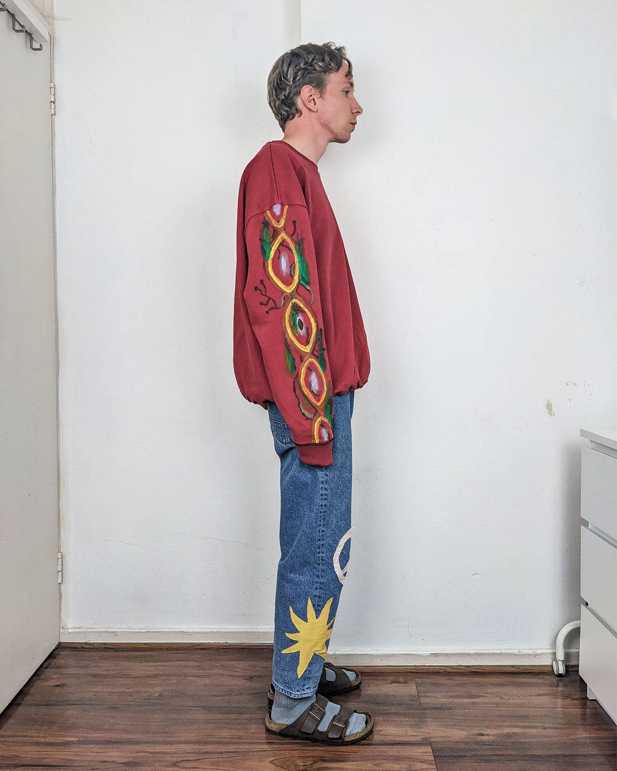 Peaceful Appliqué Jeans - Mykes Lab