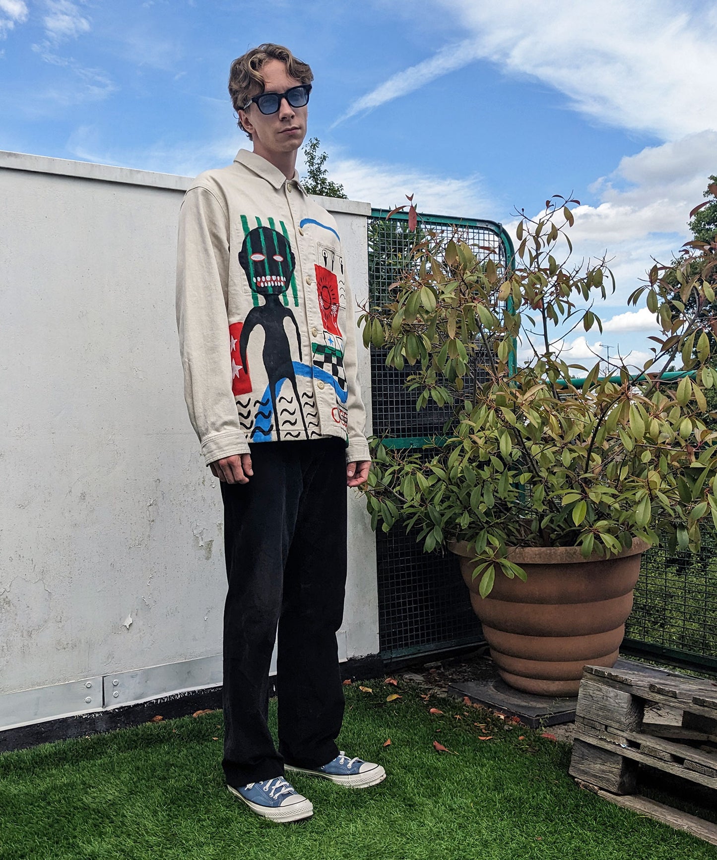 Mesopotamia Painted Work Jacket - Mykes Lab