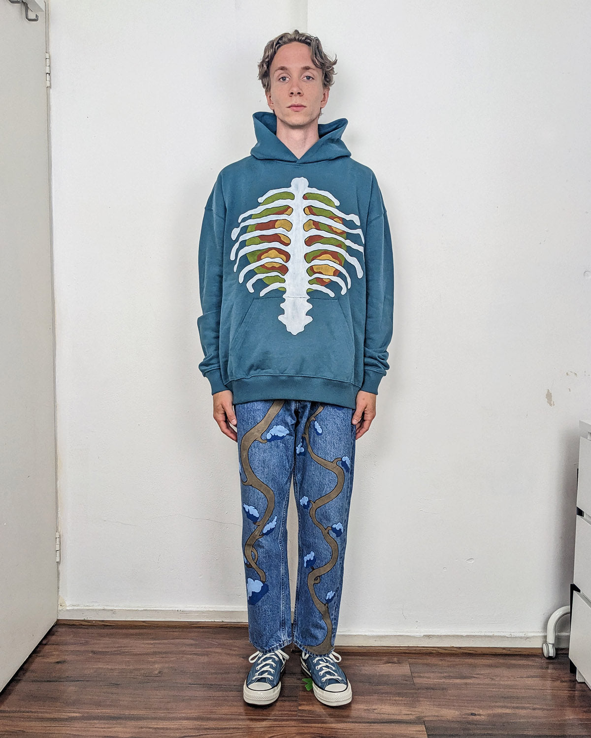 Sensation of Wind Painted Jeans - Mykes Lab