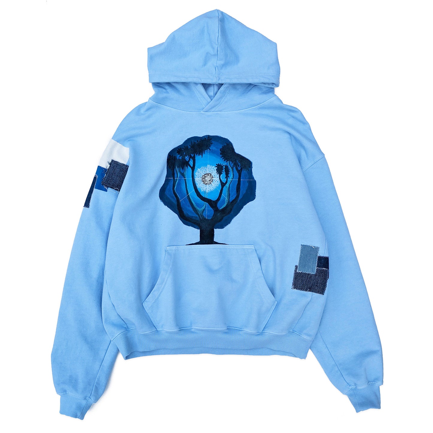 Birth of Creation - Handpainted Patchwork Hoodie