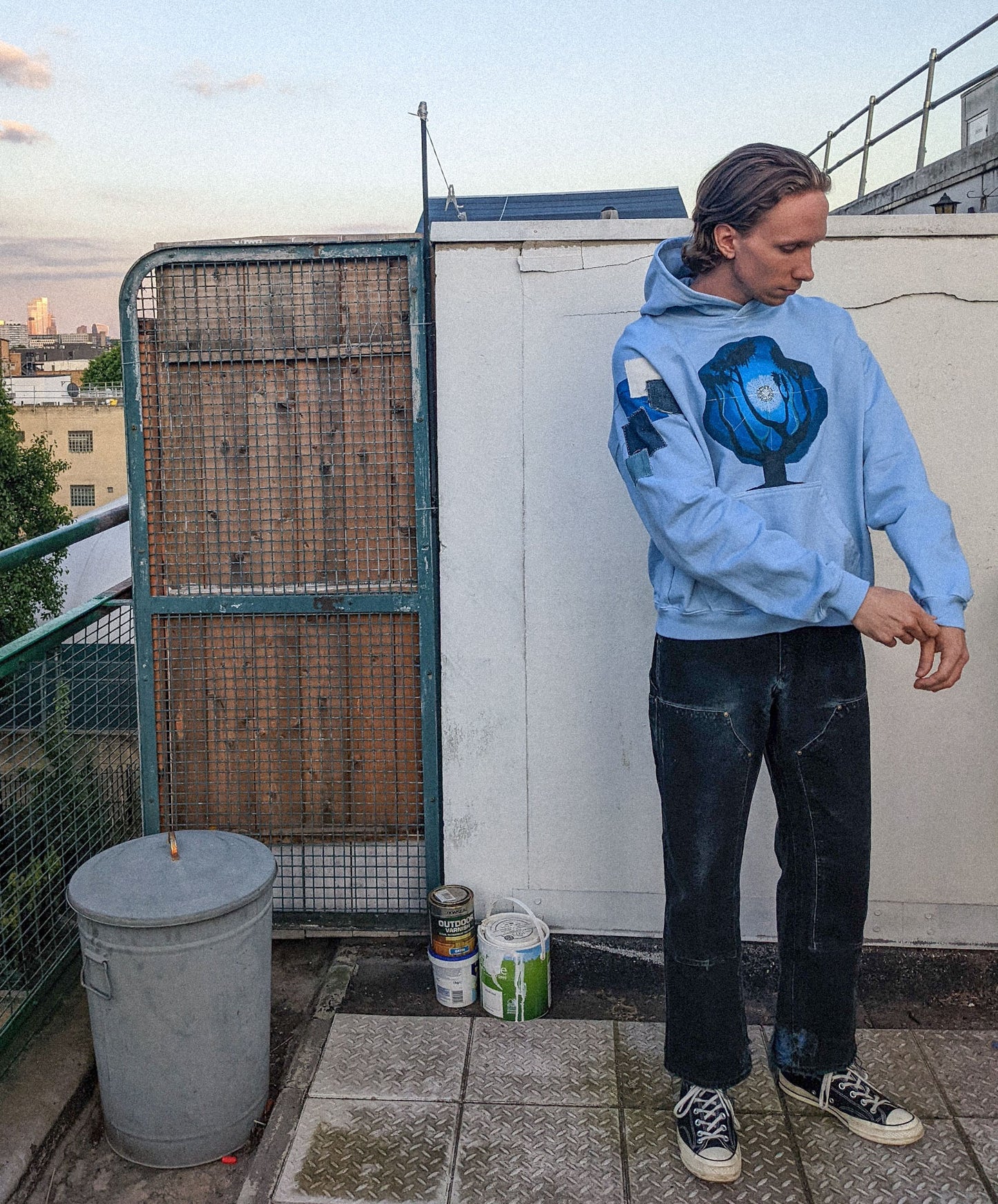 Birth of Creation - Handpainted Patchwork Hoodie