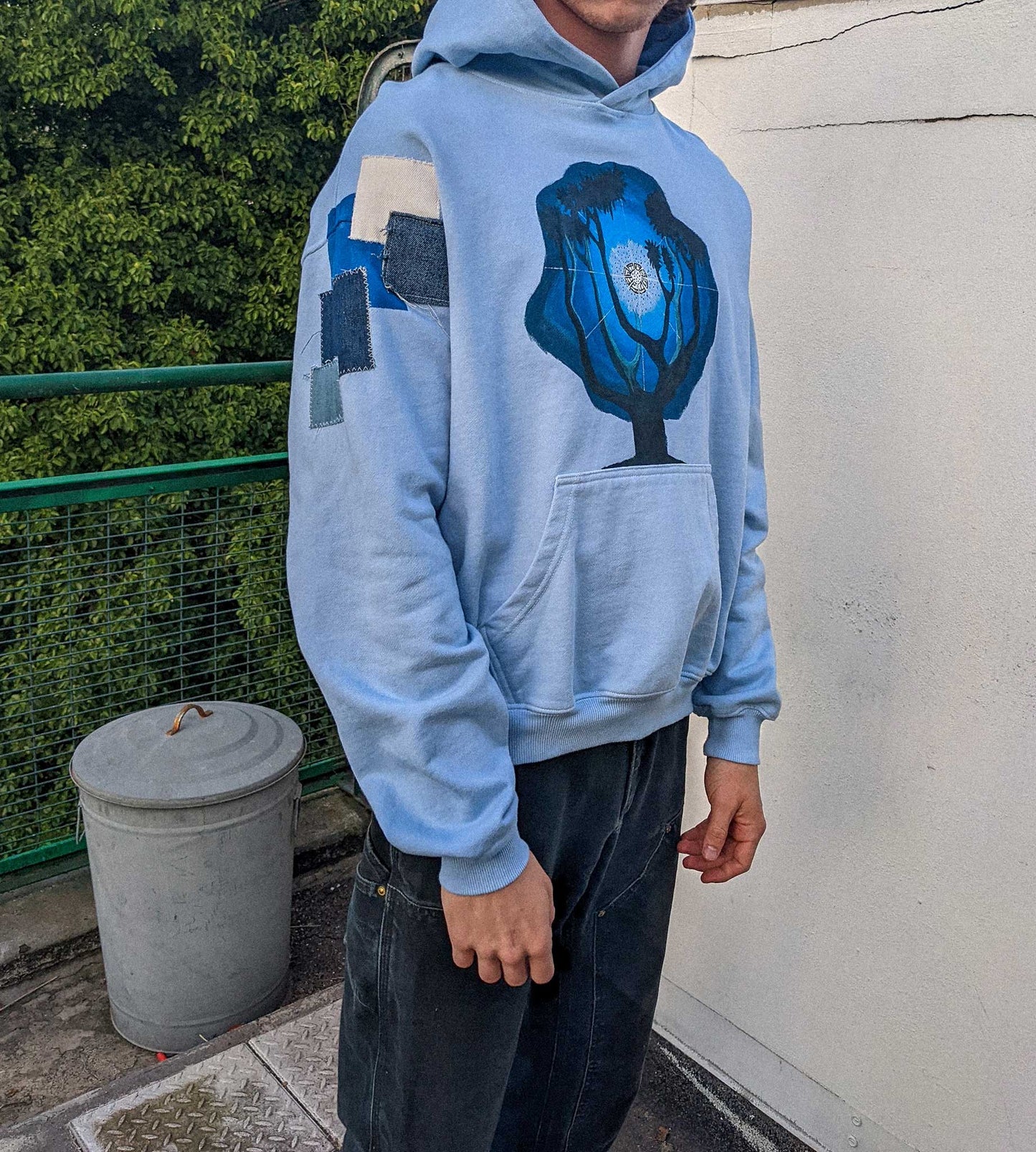 Birth of Creation - Handpainted Patchwork Hoodie