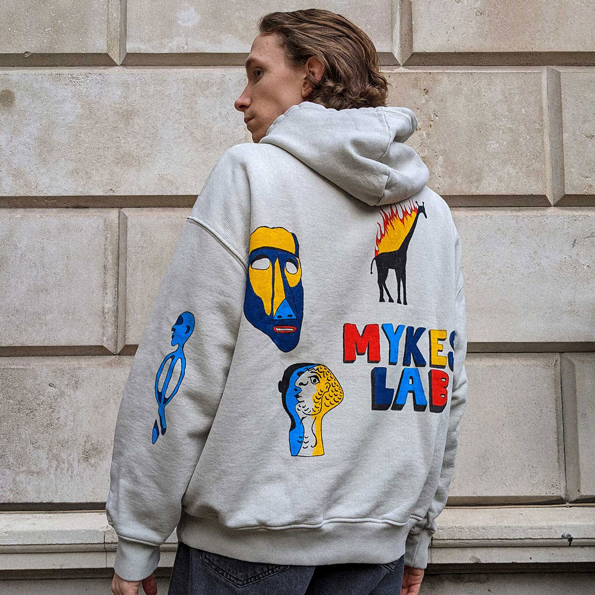 Scattered Thoughts Painted Hoodie - Mykes Lab