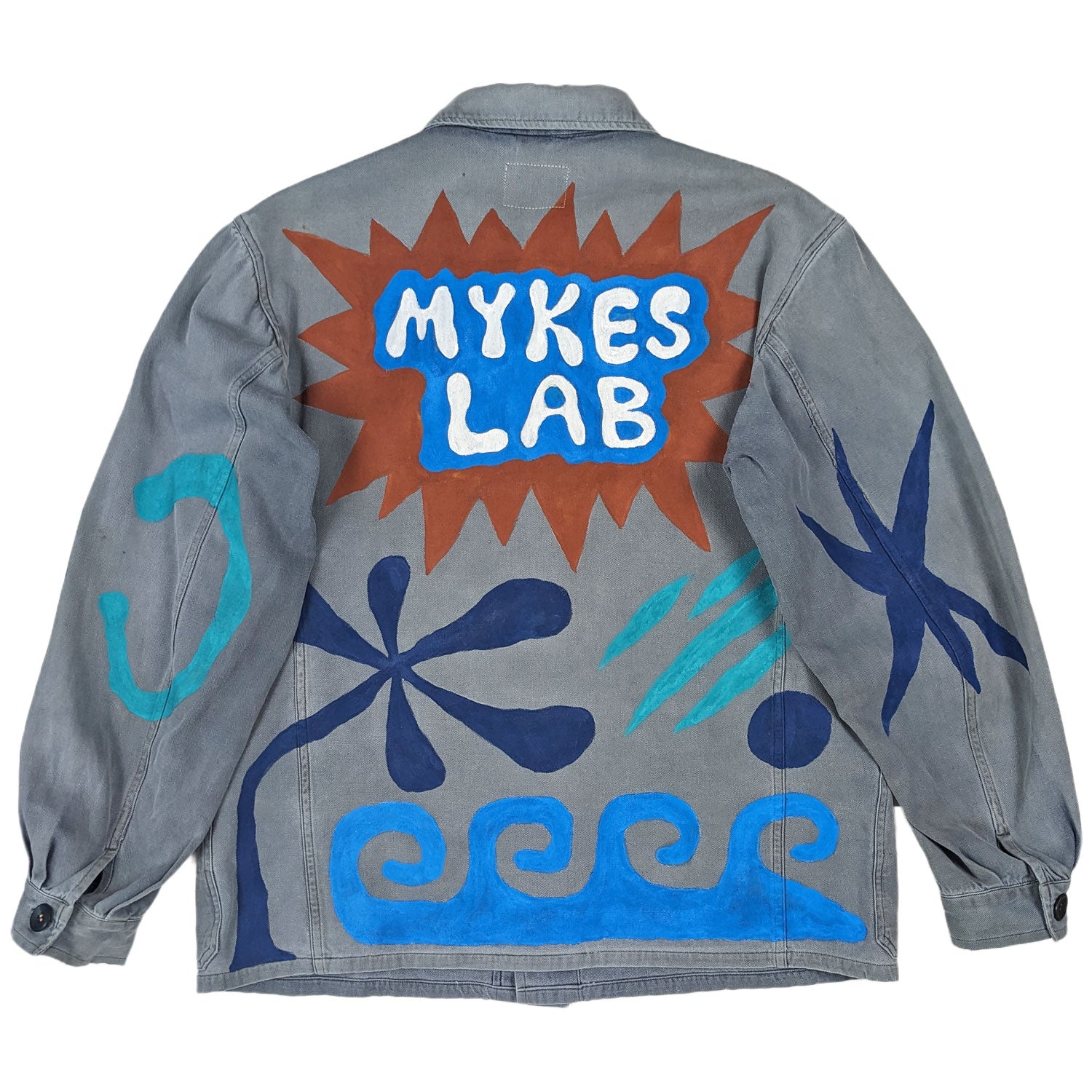 Oceanic Drift Painted Work Jacket - Mykes Lab