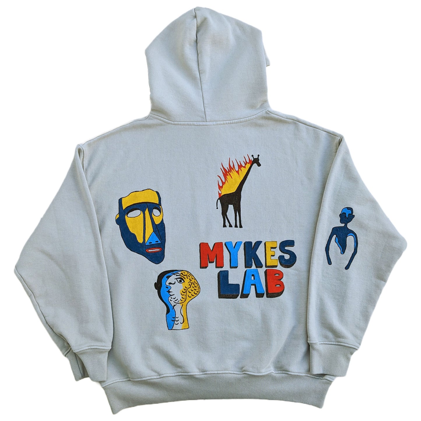 Scattered Thoughts Painted Hoodie - Mykes Lab