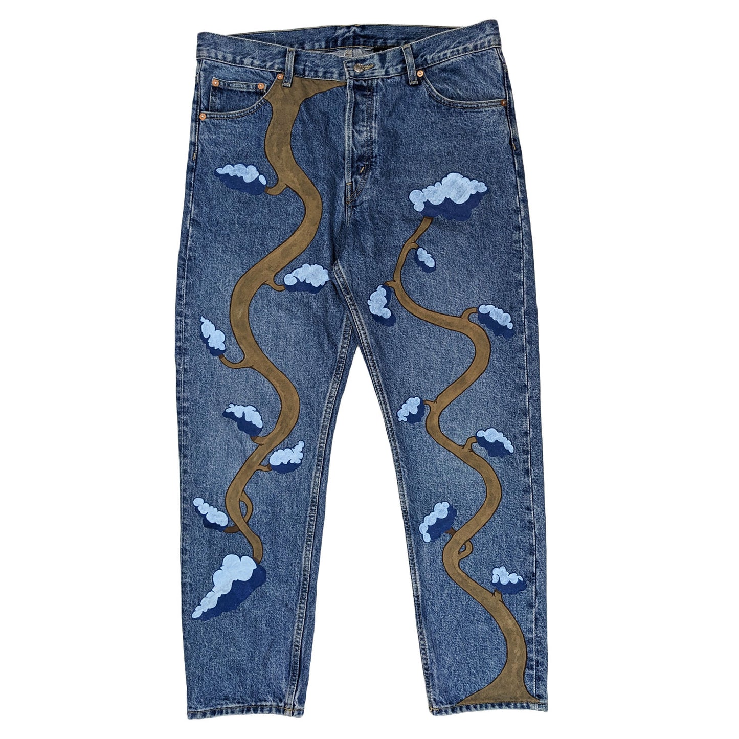 Sensation of Wind Painted Jeans - Mykes Lab